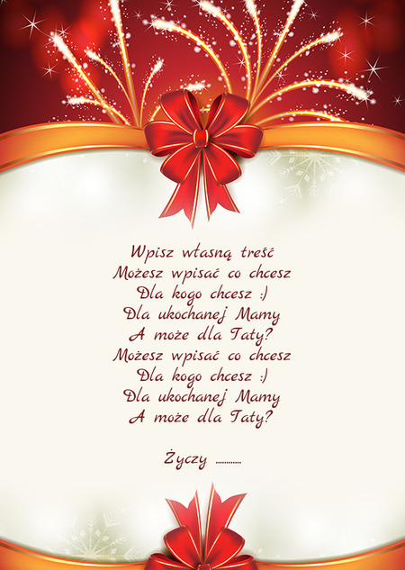 Kartka sylwestrowe życzenia