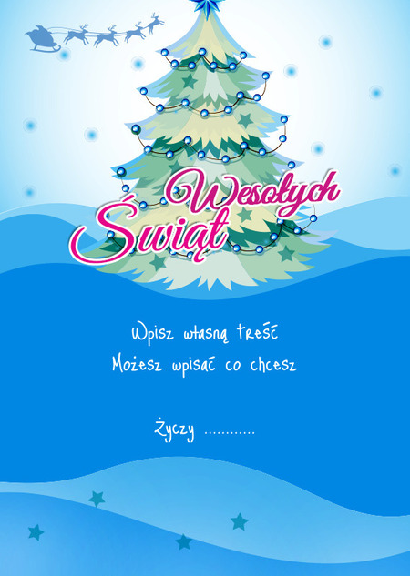 Kartka świąteczna choinka
