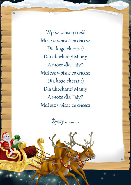List do mikołaja