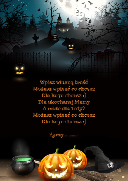 Kartka na święto halloween 