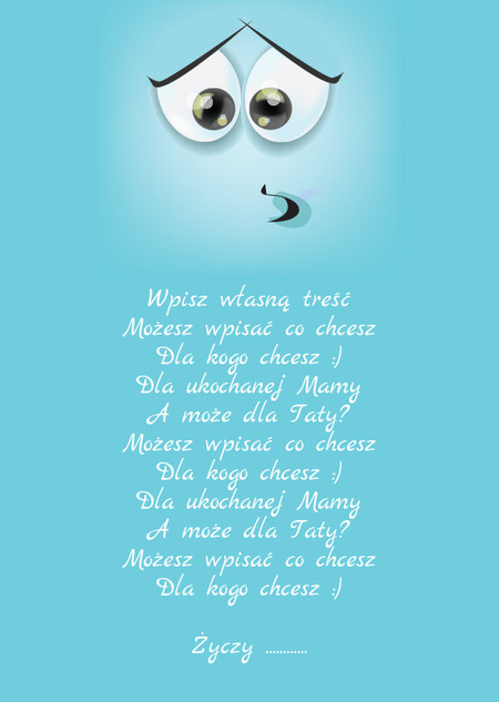 Kartka ze smutną emotą