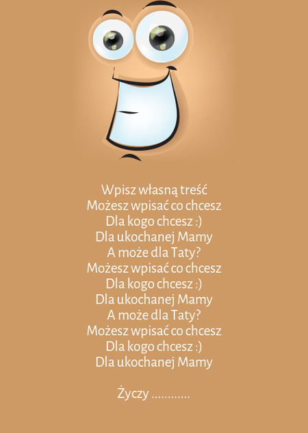 Kartka z uśmichniętą emotką