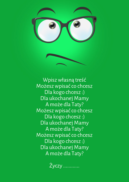 Kartka z emotikonką - zniesmaczona buźka