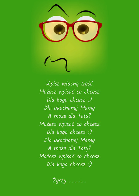 Kartka z emotikonką - ździwiona  buźka