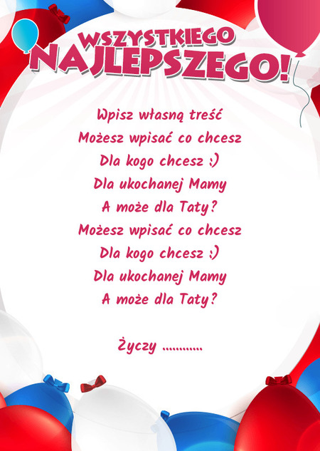 Kartka wszystkiego najlepszego