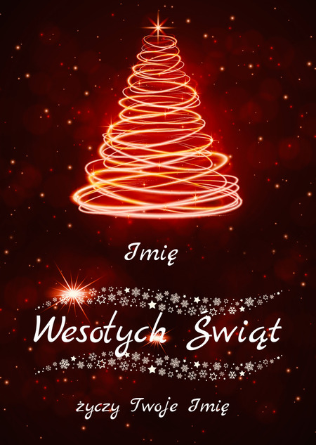 Czerwona Świąteczna Choinka