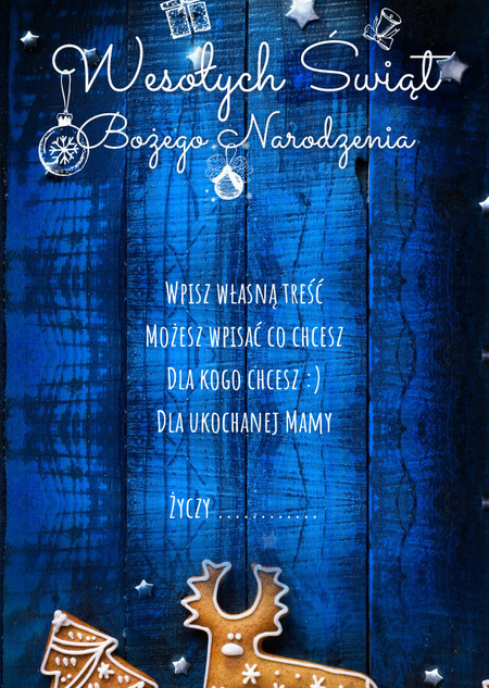 Ozdoby na niebieskim tle