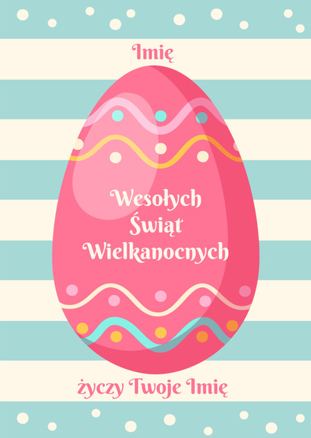 Różowe jajko wielkanocne